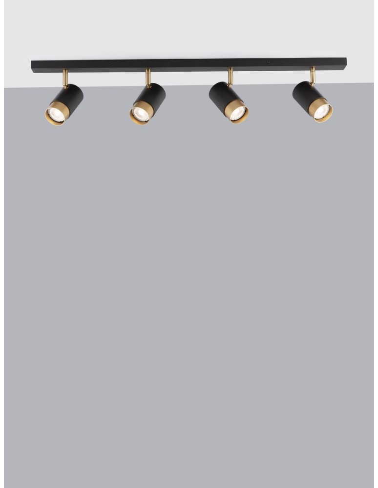 Spotlight ceiling lamps - Luces Exclusivas CAYES Ceiling Spotlight Black 4xGU10 max 10W LE42615 - product kolory-swiatla.pl 2