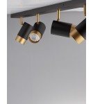 Spotlight ceiling lamps - Luces Exclusivas CAYES Ceiling Spotlight Black 4xGU10 max 10W LE42615 - product 3