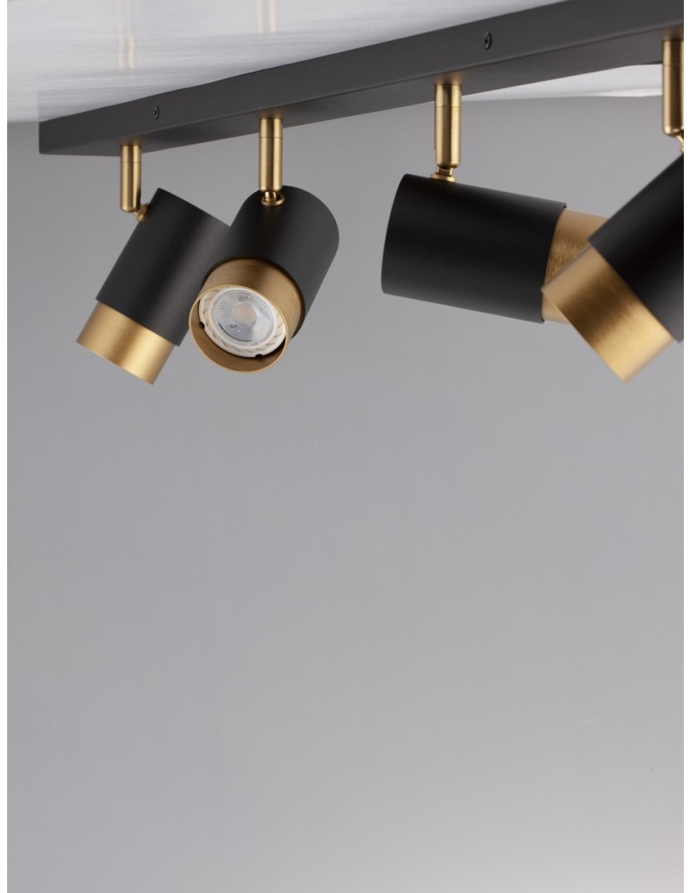 Spotlight ceiling lamps - Luces Exclusivas CAYES Ceiling Spotlight Black 4xGU10 max 10W LE42615 - product kolory-swiatla.pl 3