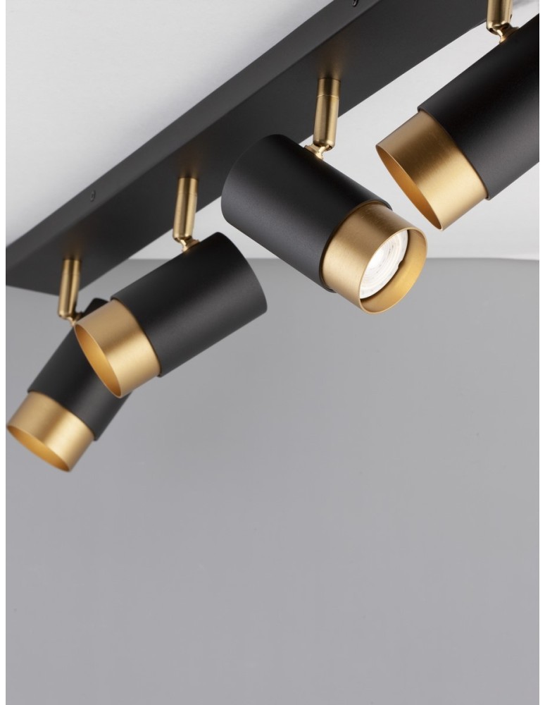 Spotlight ceiling lamps - Luces Exclusivas CAYES Ceiling Spotlight Black 4xGU10 max 10W LE42615 - product kolory-swiatla.pl 4