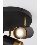 Spotlight ceiling lamps - Luces Exclusivas CAYES Ceiling Spotlight Black 3xGU10 max 10W LE42616 - product 2