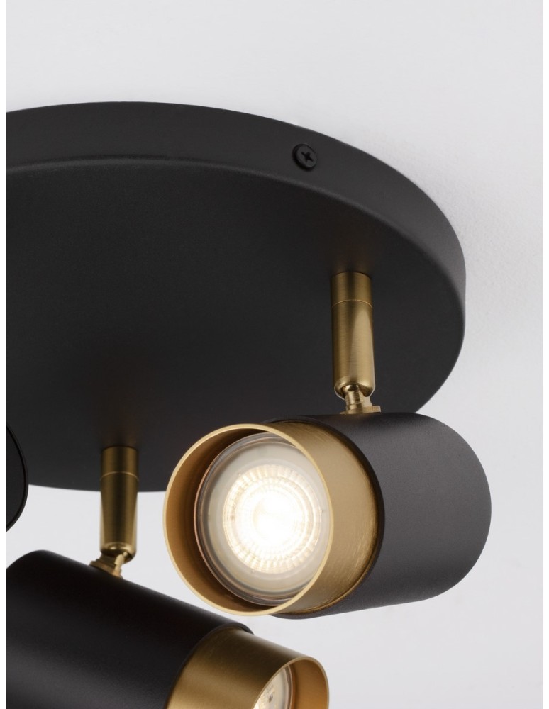 Spotlight ceiling lamps - Luces Exclusivas CAYES Ceiling Spotlight Black 3xGU10 max 10W LE42616 - product kolory-swiatla.pl 2