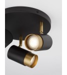 Spotlight ceiling lamps - Luces Exclusivas CAYES Ceiling Spotlight Black 3xGU10 max 10W LE42616 - product 4