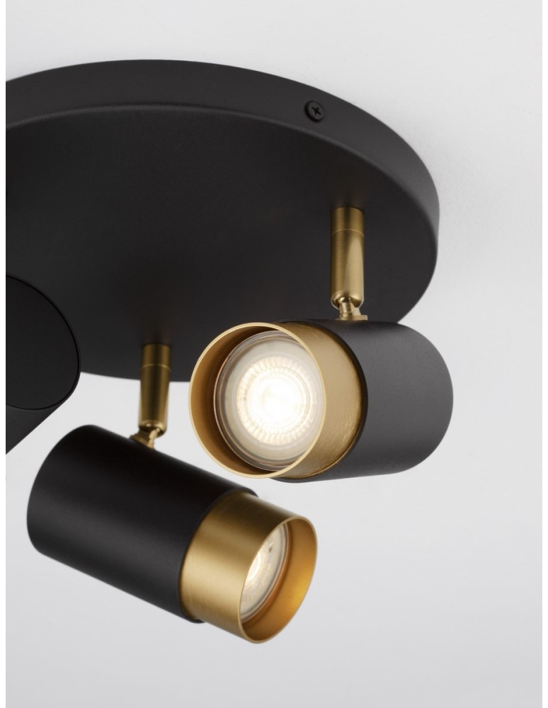 Spotlight ceiling lamps - Luces Exclusivas CAYES Ceiling Spotlight Black 3xGU10 max 10W LE42616 - product kolory-swiatla.pl 4