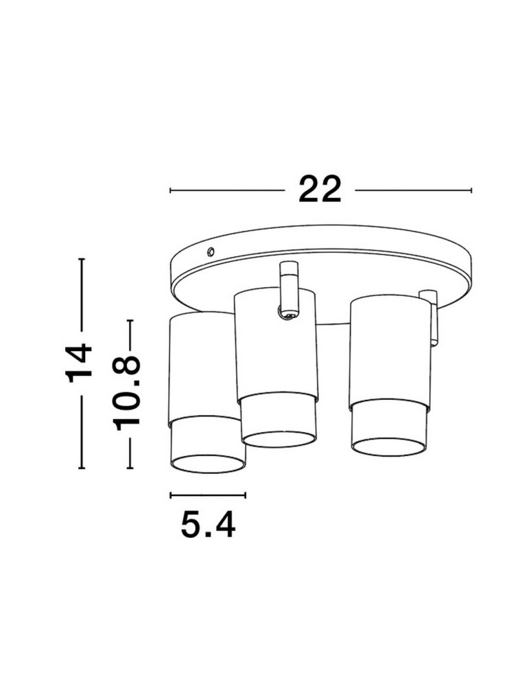 Spotlight ceiling lamps - Luces Exclusivas CAYES Ceiling Spotlight Black 3xGU10 max 10W LE42616 - product kolory-swiatla.pl 5