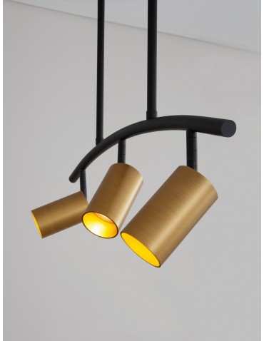 Luces Exclusivas CAYES Pendant Modern Black 3xGU10 max 10W LE42617 - product 2