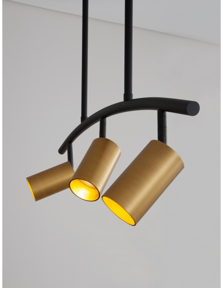 Pendant lamps - Luces Exclusivas CAYES Pendant Modern Black 3xGU10 max 10W LE42617 - product kolory-swiatla.pl 2