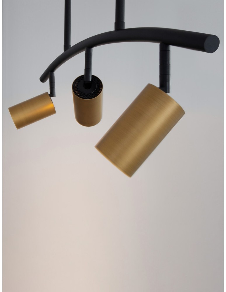 Pendant lamps - Luces Exclusivas CAYES Pendant Modern Black 3xGU10 max 10W LE42617 - product kolory-swiatla.pl 5