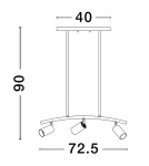 Pendant lamps - Luces Exclusivas CAYES Pendant Modern Black 3xGU10 max 10W LE42617 - product 6