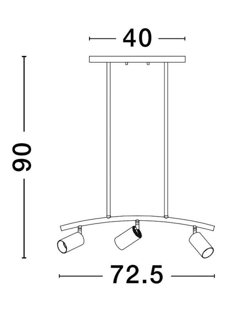 Pendant lamps - Luces Exclusivas CAYES Pendant Modern Black 3xGU10 max 10W LE42617 - product kolory-swiatla.pl 6