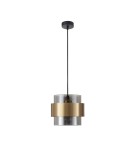 Pendant lamps - Luces Exclusivas VIEJA Pendant Modern gold and gold shades 1xΕ27 max 12W LE42623 - product 1