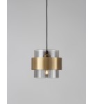 Pendant lamps - Luces Exclusivas VIEJA Pendant Modern gold and gold shades 1xΕ27 max 12W LE42623 - product 2
