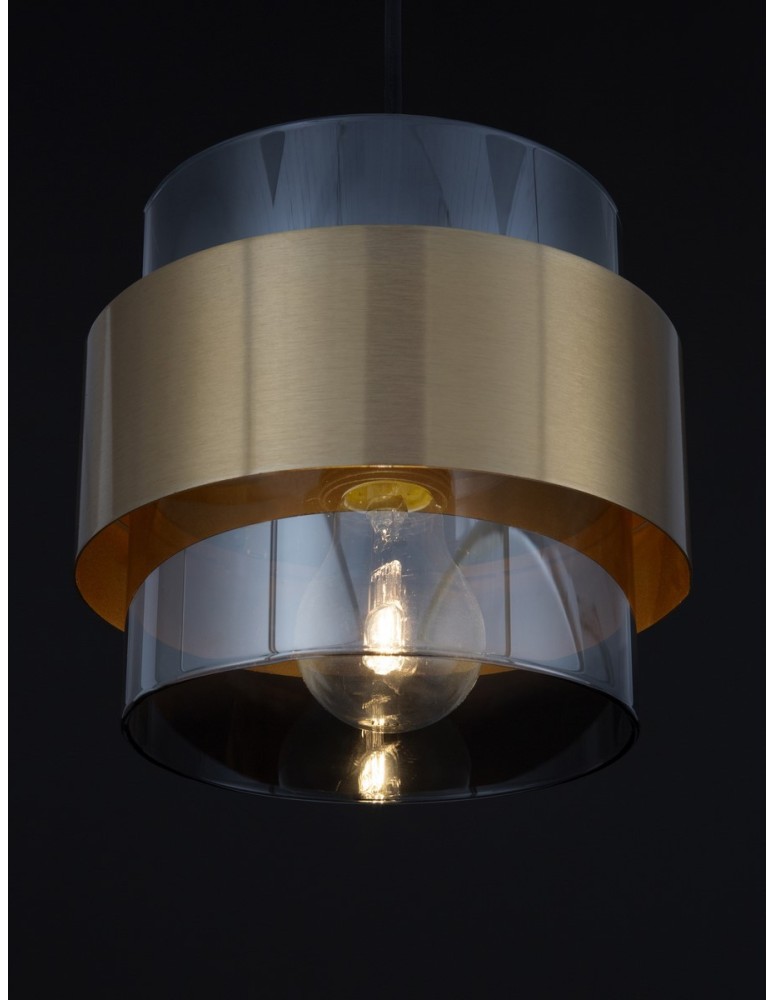 Pendant lamps - Luces Exclusivas VIEJA Pendant Modern gold and gold shades 1xΕ27 max 12W LE42623 - product kolory-swiatla.pl 3