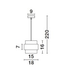 Lampy wiszące - Luces Exclusivas VIEJA Wisząca Nowoczesna złoty i odcienie złota 1xΕ27 max 12W LE42623 - produkt 6