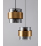 Pendant lamps - Luces Exclusivas VIEJA Pendant Modern gold and gold shades 3xΕ27 max 12W LE42624 - product 2
