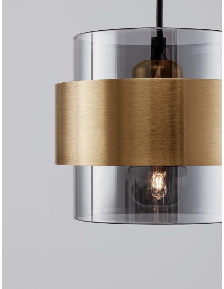 Pendant lamps - Luces Exclusivas VIEJA Pendant Modern gold and gold shades 3xΕ27 max 12W LE42624 - product kolory-swiatla.pl 5