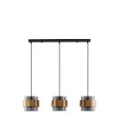 Pendant lamps - Luces Exclusivas VIEJA Pendant Modern gold and gold shades 3xΕ27 max 12W LE42625 - product 1