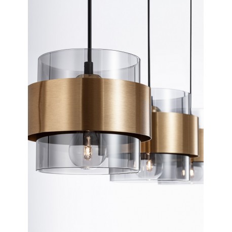 Luces Exclusivas VIEJA Wisząca Nowoczesna złoty i odcienie złota 3xΕ27 max 12W LE42625