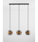 Pendant lamps - Luces Exclusivas VIEJA Pendant Modern gold and gold shades 3xΕ27 max 12W LE42625 - product 4