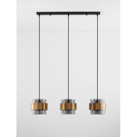 Luces Exclusivas VIEJA Wisząca Nowoczesna złoty i odcienie złota 3xΕ27 max 12W LE42625