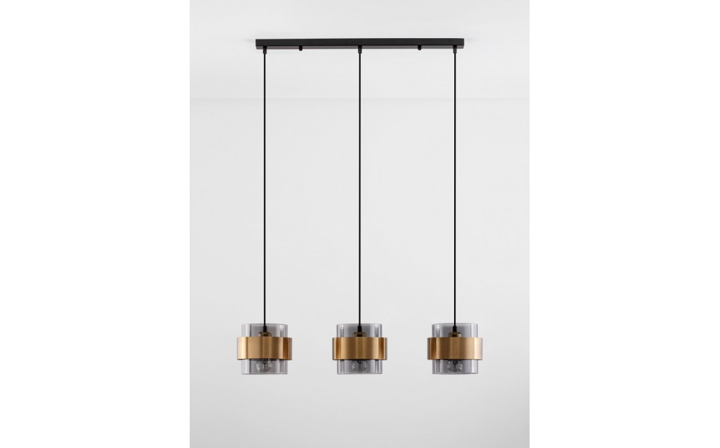 Luces Exclusivas VIEJA Wisząca Nowoczesna złoty i odcienie złota 3xΕ27 max 12W LE42625