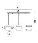 Pendant lamps - Luces Exclusivas VIEJA Pendant Modern gold and gold shades 3xΕ27 max 12W LE42625 - product 6