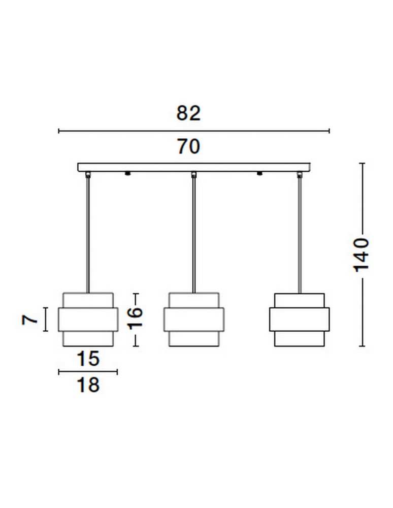 Pendant lamps - Luces Exclusivas VIEJA Pendant Modern gold and gold shades 3xΕ27 max 12W LE42625 - product kolory-swiatla.pl 6