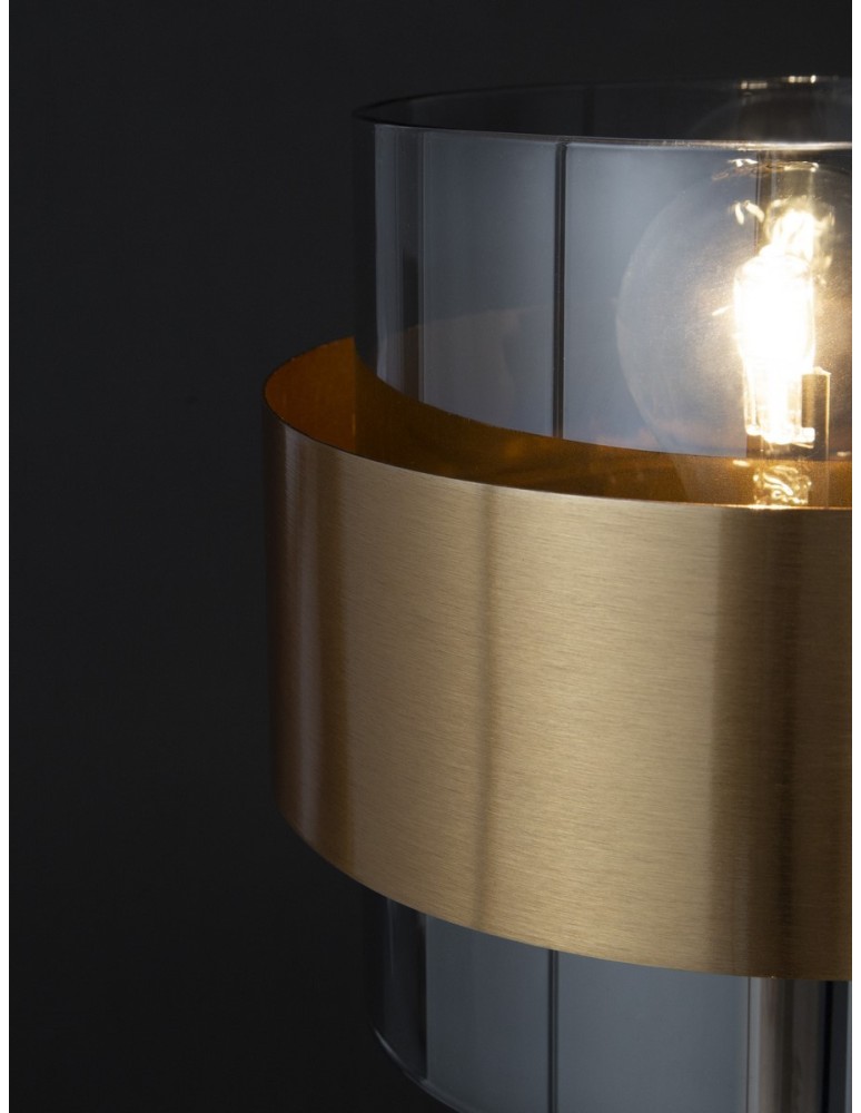 Decorative table lamps - Luces Exclusivas VIEJA Table gold and gold shades 1xΕ27 max 12W LE42626 - product kolory-swiatla.pl 2