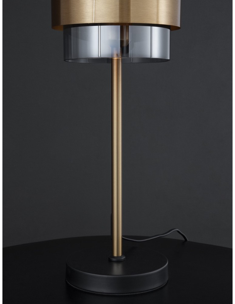 Decorative table lamps - Luces Exclusivas VIEJA Table gold and gold shades 1xΕ27 max 12W LE42626 - product kolory-swiatla.pl 3