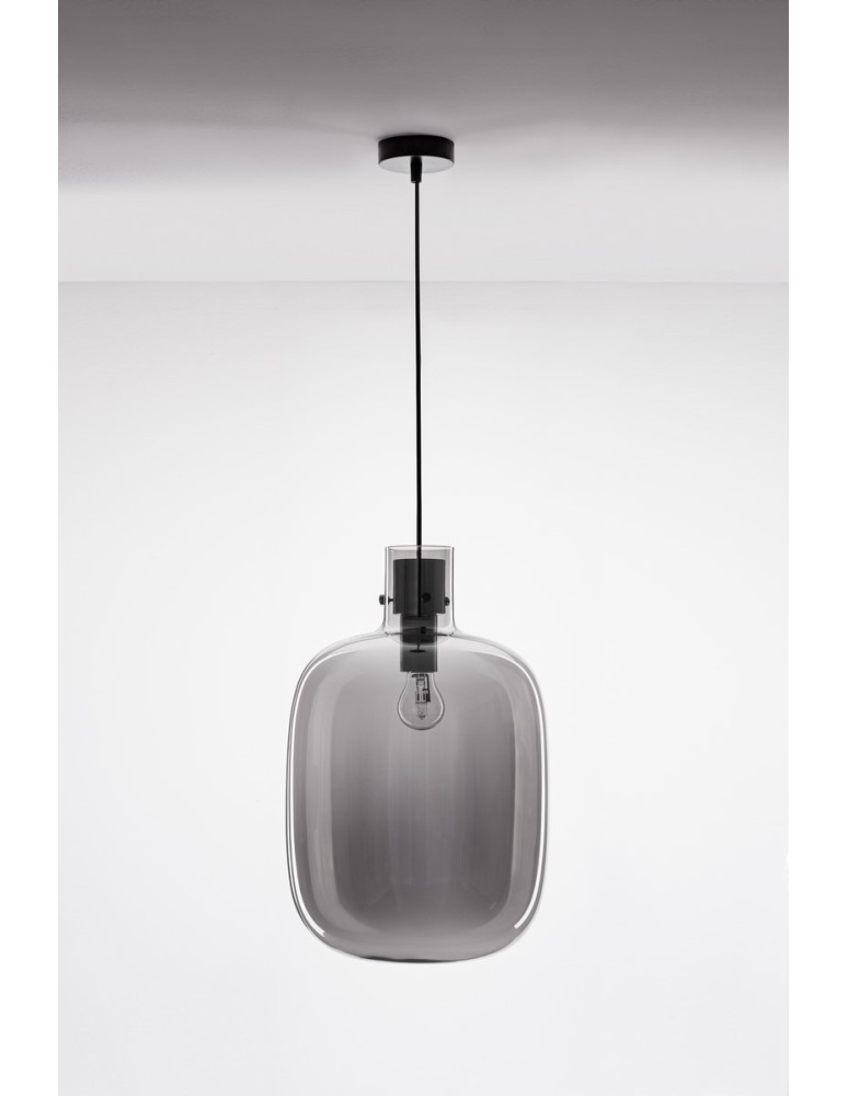 Pendant lamps - Luces Exclusivas PADRE Pendant Modern Black 1xΕ27 max 12W LE42628 - product kolory-swiatla.pl 3