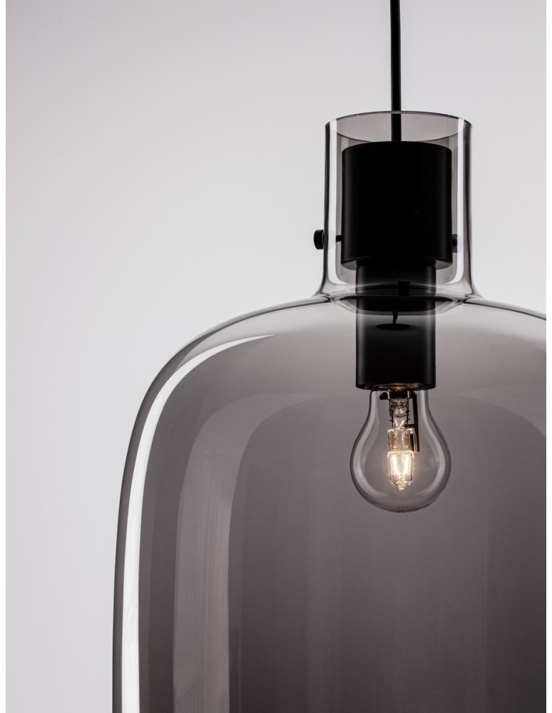 Pendant lamps - Luces Exclusivas PADRE Pendant Modern Black 1xΕ27 max 12W LE42628 - product kolory-swiatla.pl 4