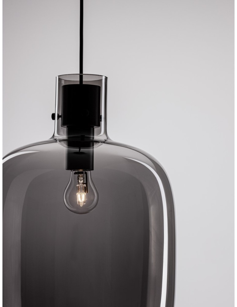 Pendant lamps - Luces Exclusivas PADRE Pendant Modern Black 1xΕ27 max 12W LE42628 - product kolory-swiatla.pl 6