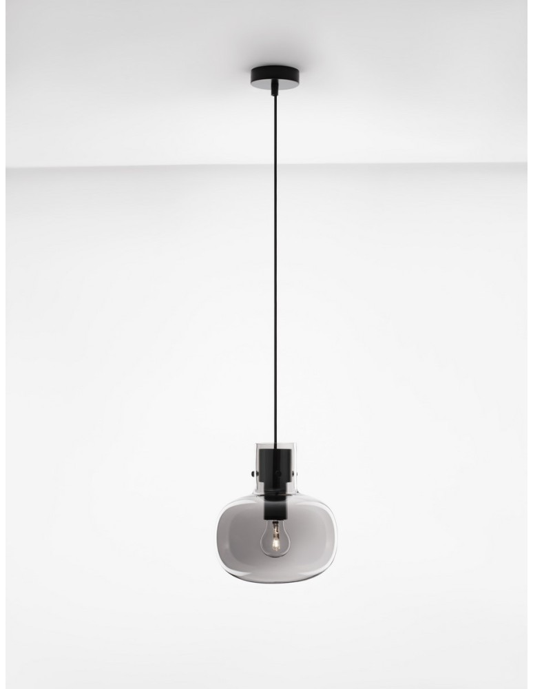 Pendant lamps - Luces Exclusivas PADRE Pendant Modern Black 1xΕ27 max 12W LE42629 - product kolory-swiatla.pl 2