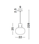 Lampy wiszące - Luces Exclusivas PADRE Wisząca Nowoczesna czarny 1xΕ27 max 12W LE42629 - produkt 6