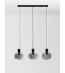 Pendant lamps - Luces Exclusivas PADRE Pendant Modern Black 3xΕ27 max 12W LE42630 - product 3