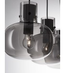 Pendant lamps - Luces Exclusivas PADRE Pendant Modern Black 3xΕ27 max 12W LE42630 - product 4