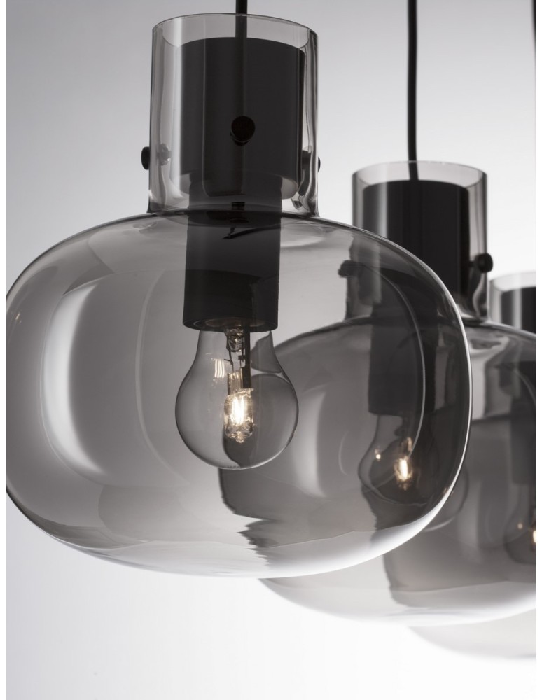Pendant lamps - Luces Exclusivas PADRE Pendant Modern Black 3xΕ27 max 12W LE42630 - product kolory-swiatla.pl 4