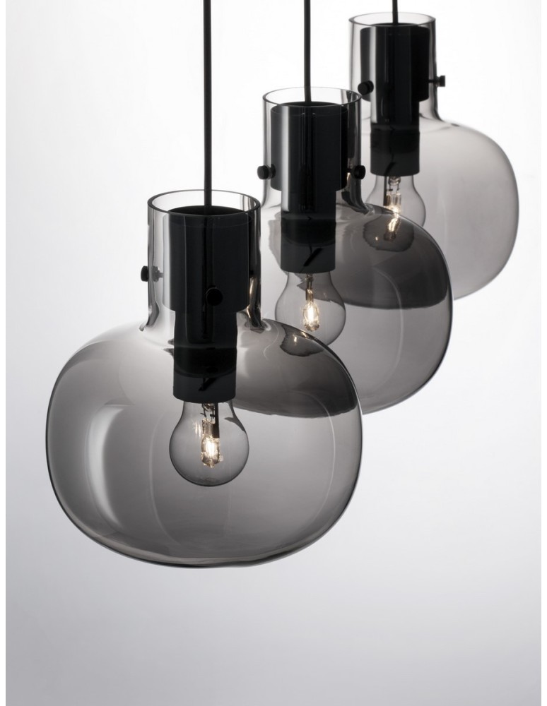 Pendant lamps - Luces Exclusivas PADRE Pendant Modern Black 3xΕ27 max 12W LE42630 - product kolory-swiatla.pl 5