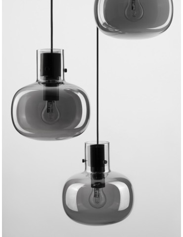 Luces Exclusivas PADRE Pendant Modern Black 3xΕ27 max 12W LE42631 - product 2