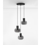 Pendant lamps - Luces Exclusivas PADRE Pendant Modern Black 3xΕ27 max 12W LE42631 - product 3