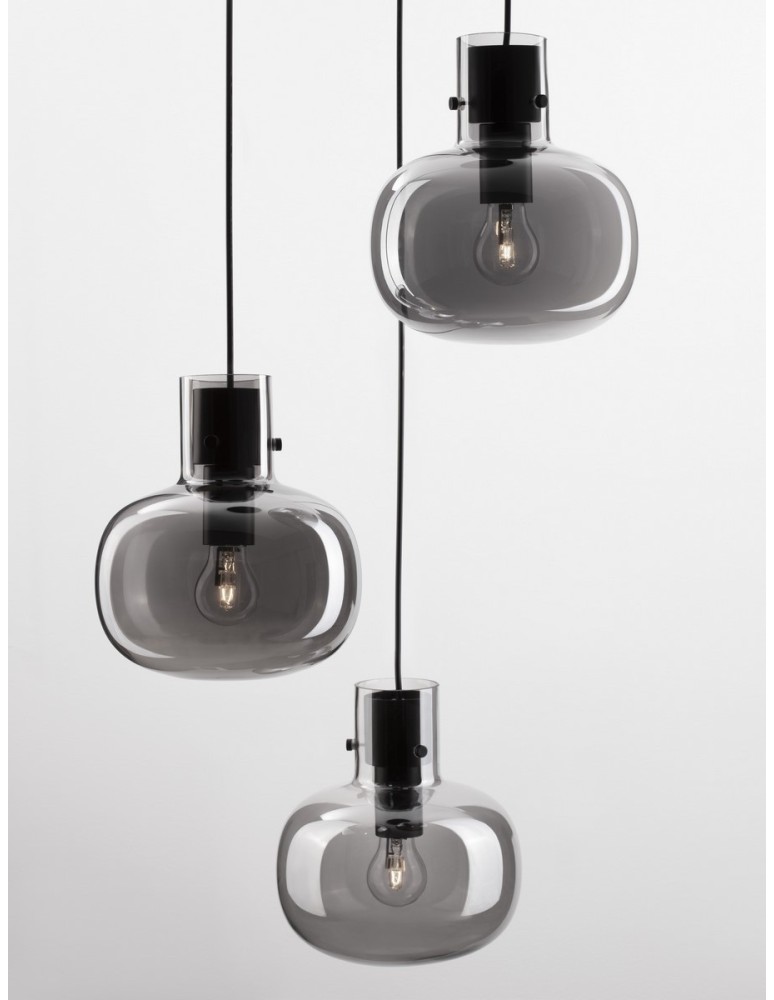 Pendant lamps - Luces Exclusivas PADRE Pendant Modern Black 3xΕ27 max 12W LE42631 - product kolory-swiatla.pl 5