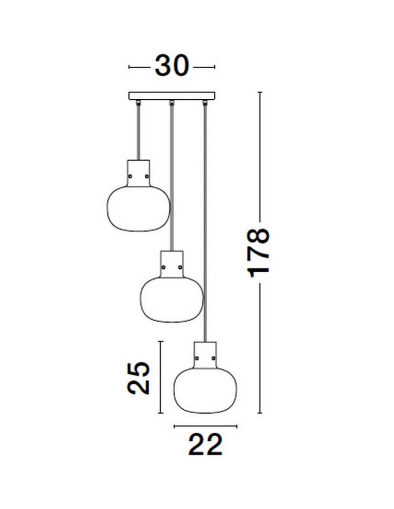 Pendant lamps - Luces Exclusivas PADRE Pendant Modern Black 3xΕ27 max 12W LE42631 - product kolory-swiatla.pl 6