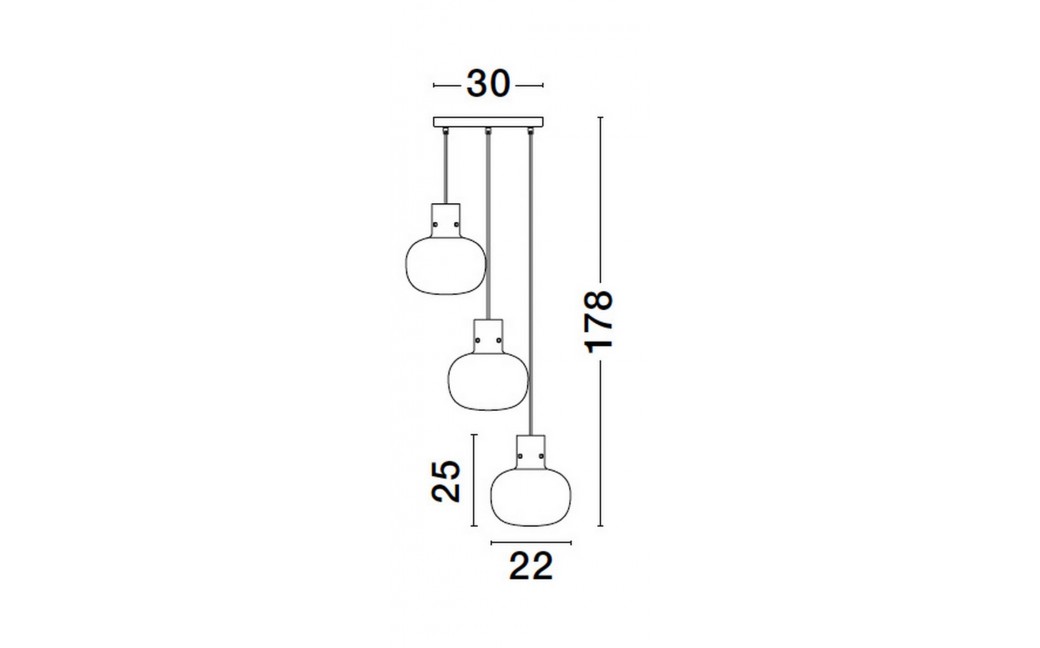 Luces Exclusivas PADRE Wisząca Nowoczesna czarny 3xΕ27 max 12W LE42631