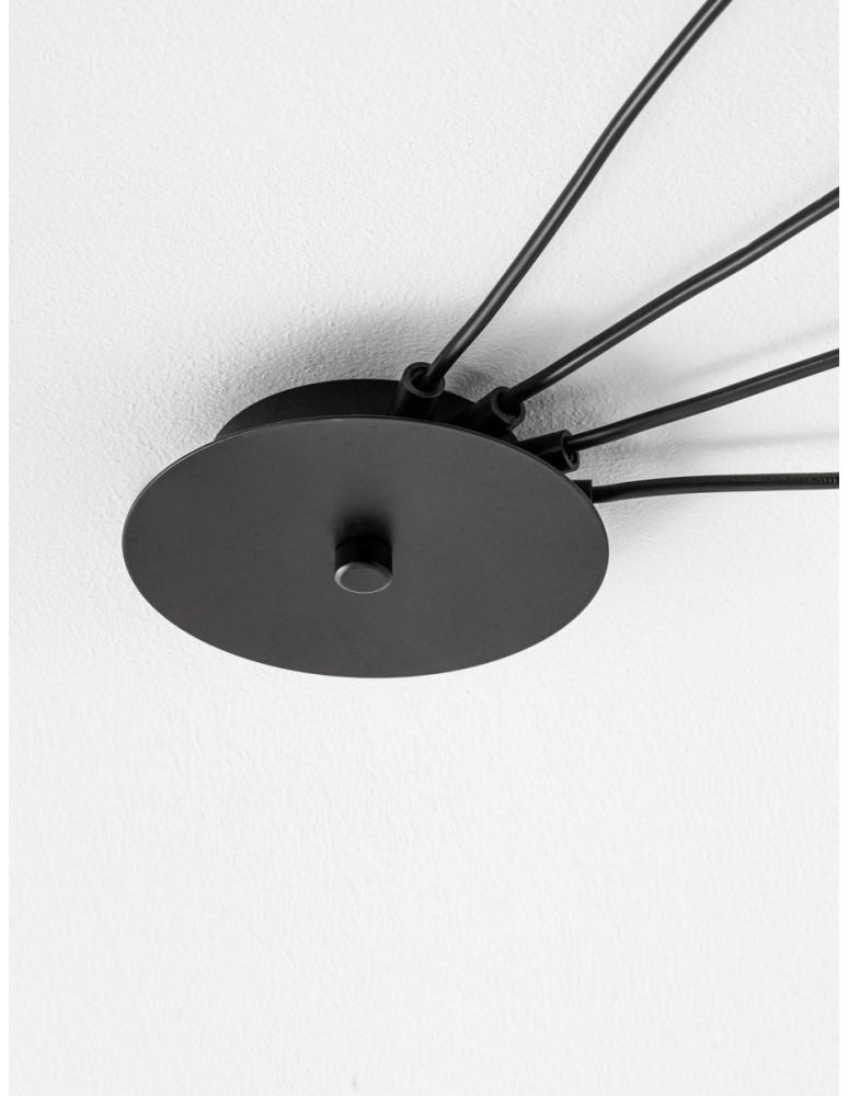 Pendant lamps - Luces Exclusivas PADRE Pendant Modern black 4xΕ27 max 12W LE42632 - product kolory-swiatla.pl 3