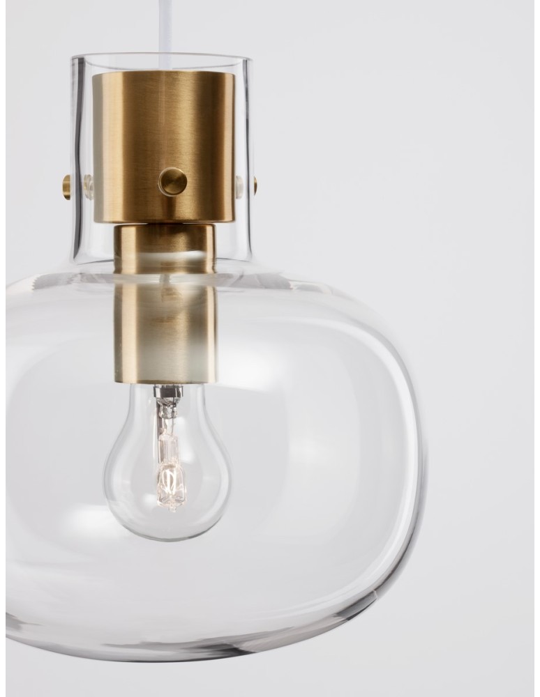 Pendant lamps - Luces Exclusivas PADRE Pendant Modern gold and gold shades 1xΕ27 max 12W LE42633 - product kolory-swiatla.pl 3