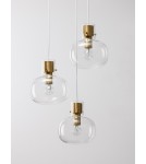 Pendant lamps - Luces Exclusivas PADRE Pendant Modern gold and gold shades 3xΕ27 max 12W LE42634 - product 2