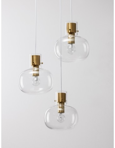 Luces Exclusivas PADRE Pendant Modern gold and gold shades 3xΕ27 max 12W LE42634 - product 2