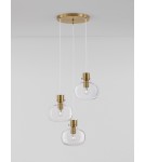 Pendant lamps - Luces Exclusivas PADRE Pendant Modern gold and gold shades 3xΕ27 max 12W LE42634 - product 3