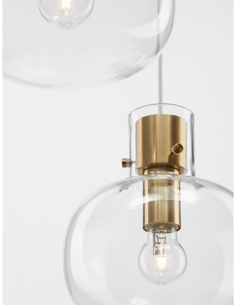 Pendant lamps - Luces Exclusivas PADRE Pendant Modern gold and gold shades 3xΕ27 max 12W LE42634 - product kolory-swiatla.pl 4