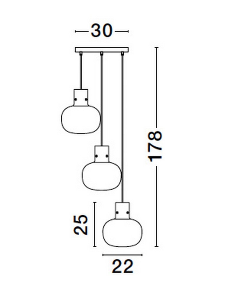 Pendant lamps - Luces Exclusivas PADRE Pendant Modern gold and gold shades 3xΕ27 max 12W LE42634 - product kolory-swiatla.pl 6